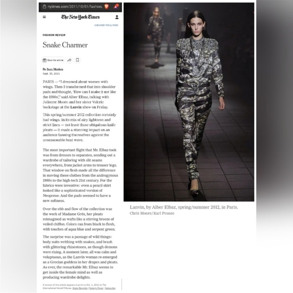 Lanvin Alber Elbaz 2012 Python Snake Sheen Sheath Silk Runway Dress - Size 38 - Picture 15 of 16